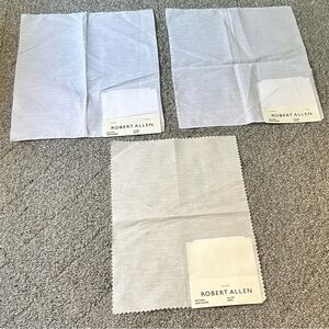 Robert Allen Lot of 3 Fabric Sample Remnants Window Lining White Ivory Crafts